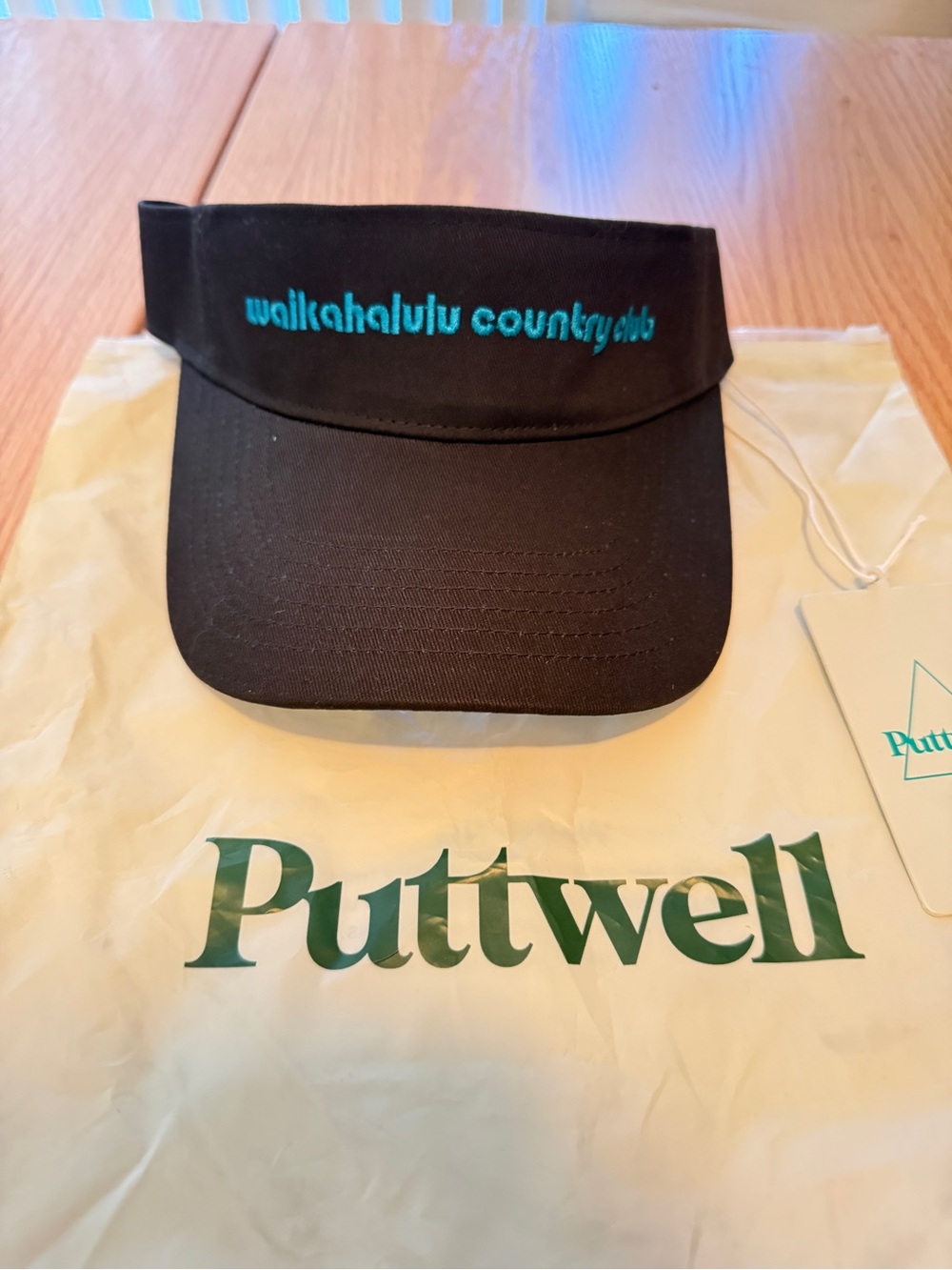Puttwell Waikahalulu Country Club Golf Visor Black OSFA NWT